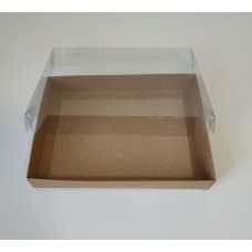 Коробка крафт з прозорим верхом для пряників, сувенірів, біжутерії, 200*150*30