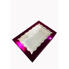 Коробка для пряників  з фігурним віконцем "Фуксія", 220*150*30