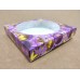 Коробка для пряників "Новорічна бузкова" з вікном, 150*150*35