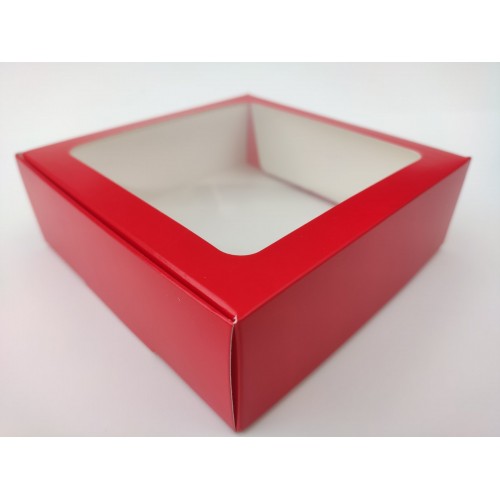Коробка "Червона" з вікном, 200*200*50