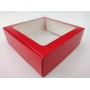 Коробка "Красная" с окном, 150*150*50