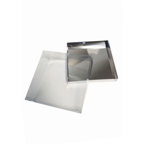 Коробка "Акваріум" срібло, 170*170*50мм