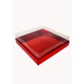 Коробка "Акваріум" червона, 170*170*50мм