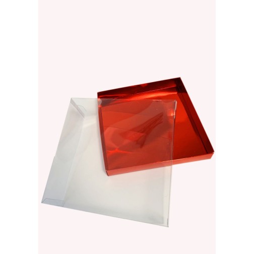 Коробка "Акваріум" червона, 170*170*50мм