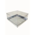 Коробка "Акваріум" срібло, 170*170*80мм