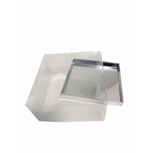 Коробка "Акваріум" срібло, 170*170*80мм