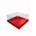 Коробка "Акваріум" червона, 170*170*80мм