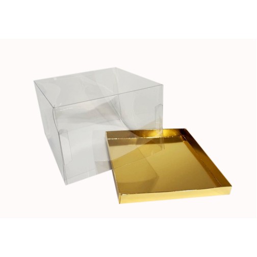 Коробка "Акваріум" золото, 170*170*120мм