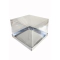 Коробка "Акваріум" срібло, 170*170*120мм