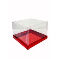 Коробка "Акваріум" червона, 170*170*120мм