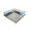 Коробка "Акваріум" срібло, 200*200*70мм