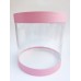 Коробка "Тубус" рожева для мусових тортів, 250*250