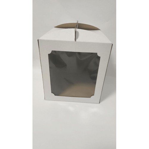 Коробка для торта з квадратним вікном, 280*280*300мм.