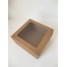 Коробка з вікном "Крафт" для бенто-тортів, кексів, 160*160*90