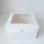 Коробка з вікном "Біла" для бенто-тортів, кексів, 160*160*90