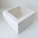 Коробка з вікном "Біла" для бенто-тортів, кексів, 160*160*90