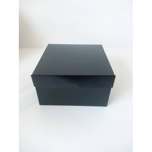 Коробка «Чорна» для бенто-тортів, кексів, сувенірів, 160*160*90мм.
