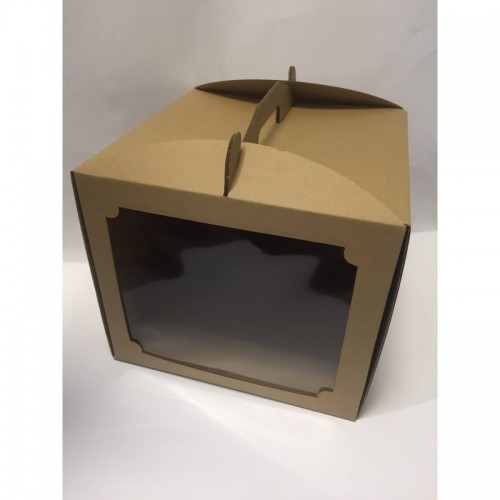 Коробка для торта "Бура-бура" з вікном, 300*300*250