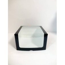 Коробка для торта "Чёрная с синим оттенком", 250*250*150