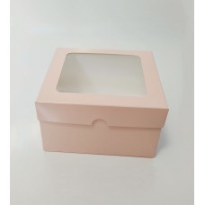 Коробка з вікном "Пудра" для бенто-тортів, кексів, 160*160*90