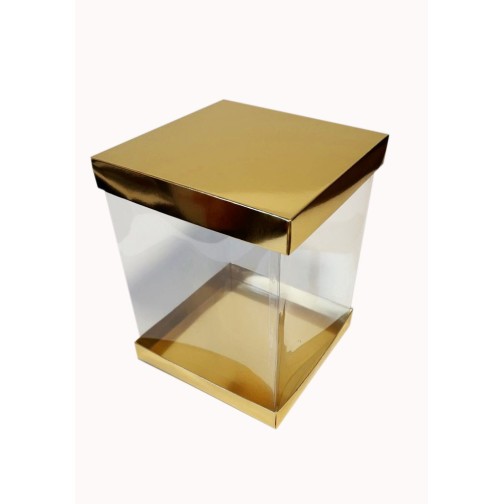 Коробка "Панорама" золото, 200*200*250