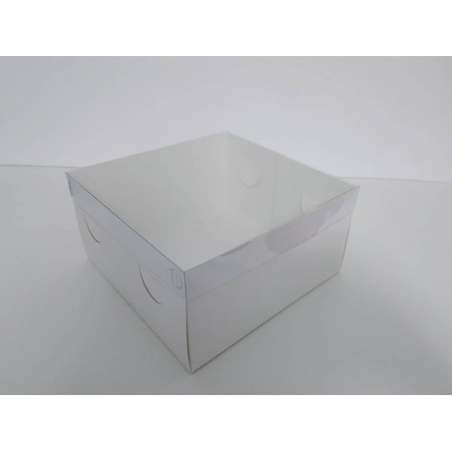 Коробка для торта з пластиковою кришкою, 200*200*105мм.