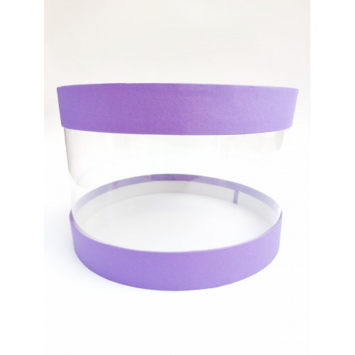 Коробка "Тубус" фіолетова для мусових тортів, 250*165