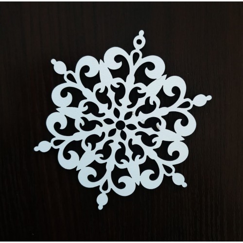 Новорічний декоративний виріб "Сніжинка №3", 100 мм.