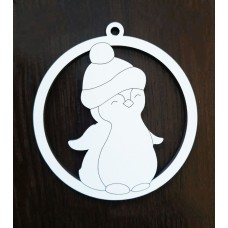 Новорічний декоративний виріб "Пінгвін", 90 мм.