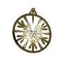 Золота акрилова прикраса на ялинку "Казковий годинник", 120*140