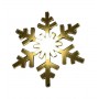 Золота акрилова прикраса на ялинку "Сніжинка" №3, 50*60