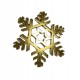 Золота акрилова прикраса на ялинку "Сніжинка" №4, 50*60