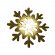 Золота акрилова прикраса на ялинку "Сніжинка" №5, 50*60