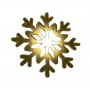 Золота акрилова прикраса на ялинку "Сніжинка" №5, 50*60