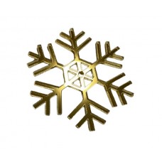 Золота акрилова прикраса на ялинку "Сніжинка" №6, 50*60