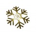 Золота акрилова прикраса на ялинку "Сніжинка" №6, 50*60