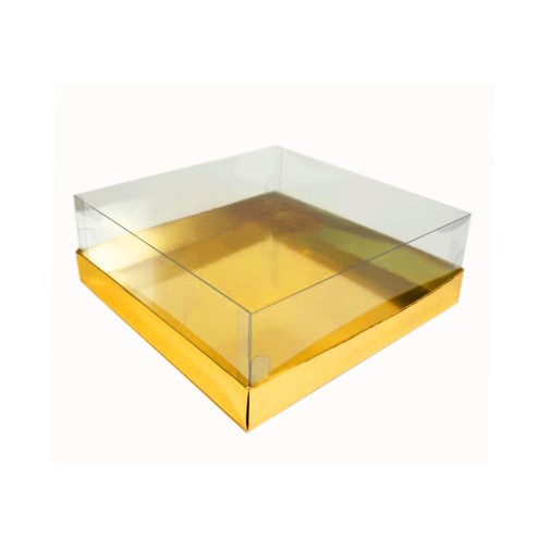 Коробка "Акваріум" золото, 200*200*70мм