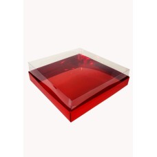 Коробка "Акваріум" червона, 170*170*50мм