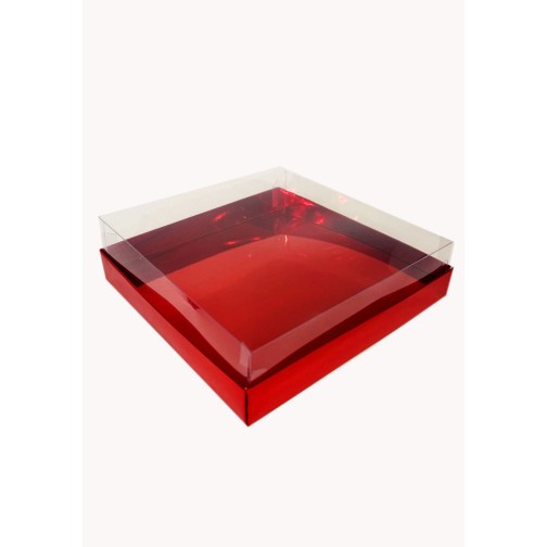 Коробка "Акваріум" червона, 170*170*50мм