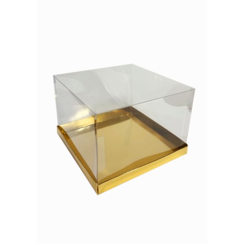 Коробка "Акваріум" золото, 170*170*120мм