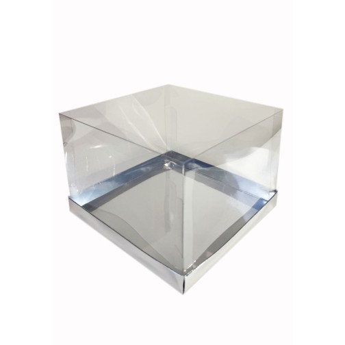 Коробка "Акваріум" срібло, 170*170*120мм