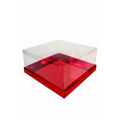 Коробка "Акваріум" червона, 170*170*80мм