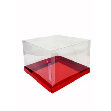 Коробка "Акваріум" червона, 170*170*120мм