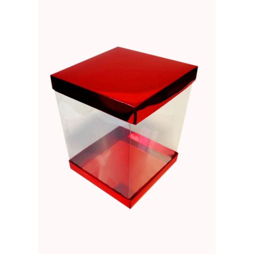 Коробка "Панорама" червона, 200*200*250