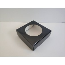 Коробка "Черная" лакированная для макаронс, пряников, конфет, 100*100*36
